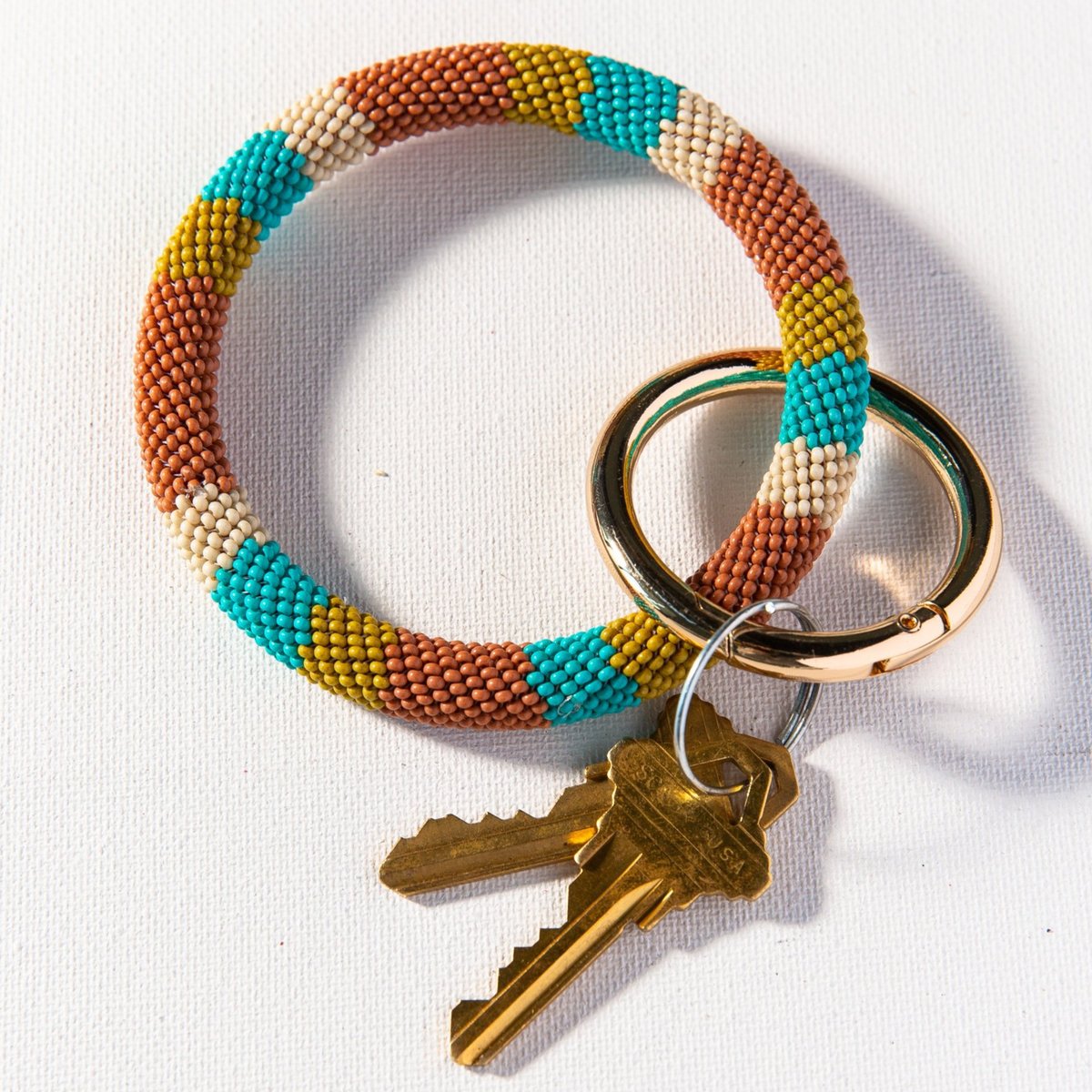 Chloe Seed Bead Key Ring