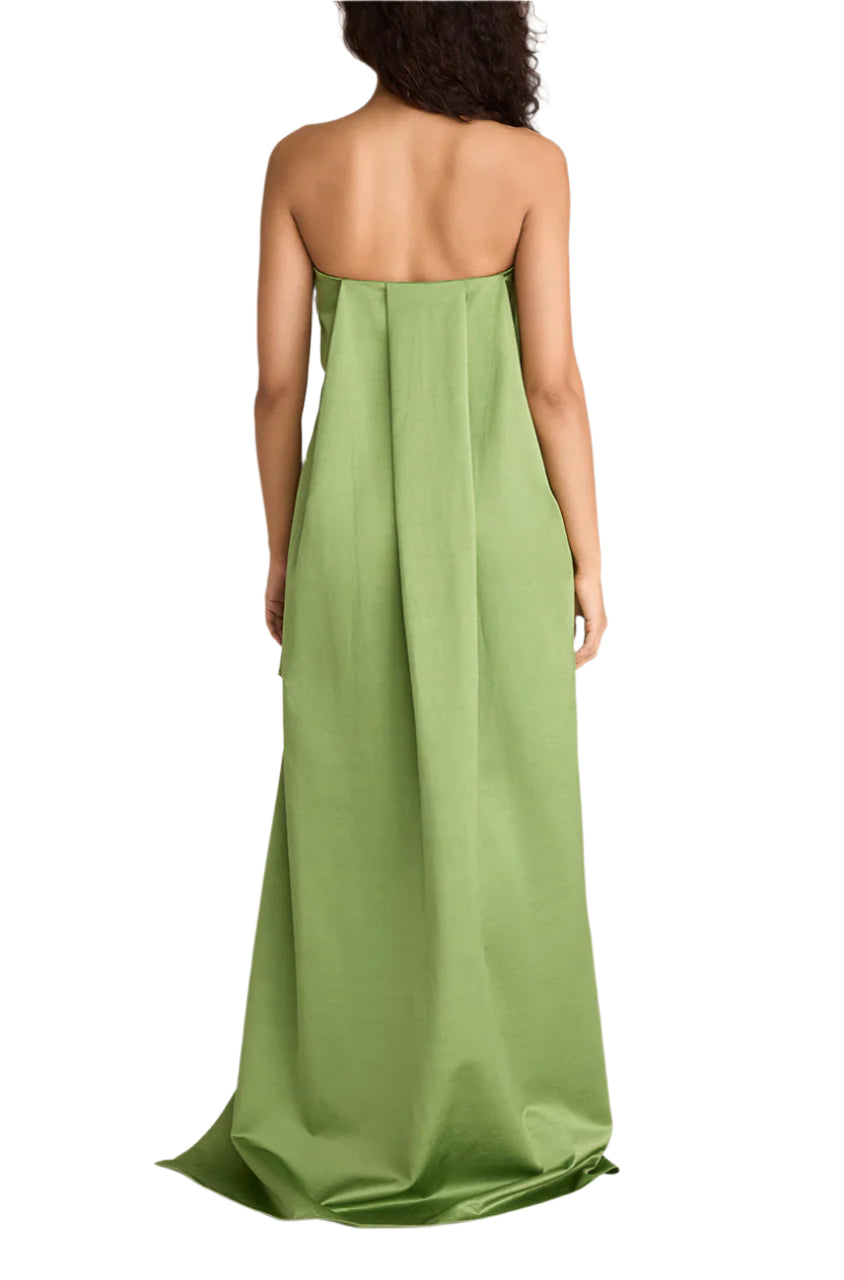 Slub Sateen Mini Dress W Train 8 / Fern Slub Sateen Mini Dress W Train 8 / Fern