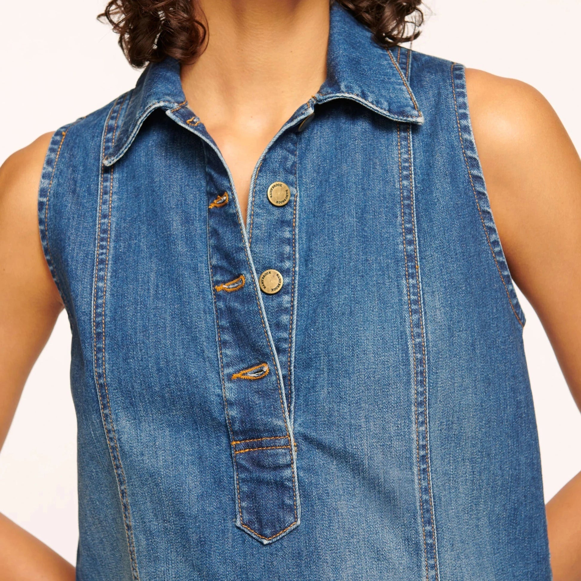 donnies dresses Ramy Brook Donnie Relaxed Denim Mini Dress in Medium WASH