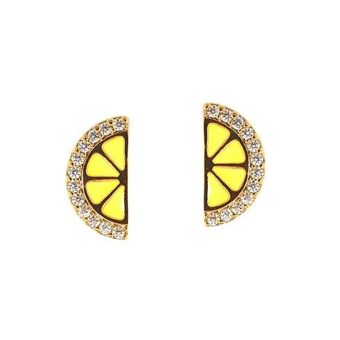 Lemon Slice Stud Earrings