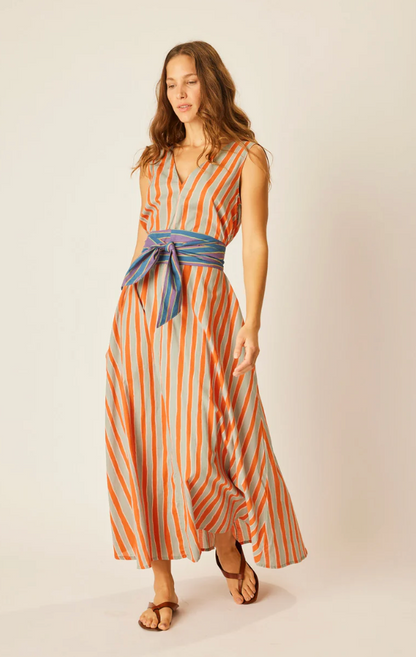 Tova Maxi w Contrasting Belt