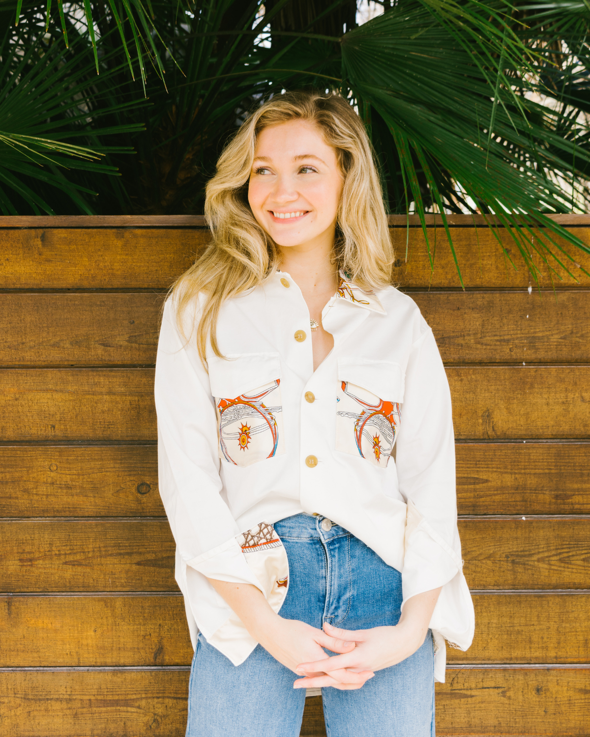 Shirt Jacket + Scarf Embellishment