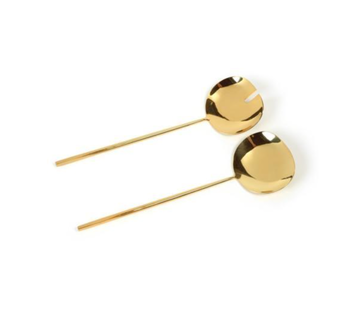 Dainty Polished Gold Server Set