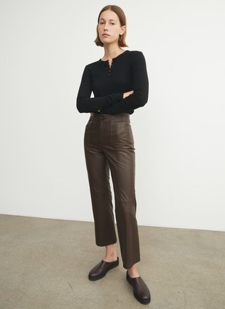 Leather Flare Pant