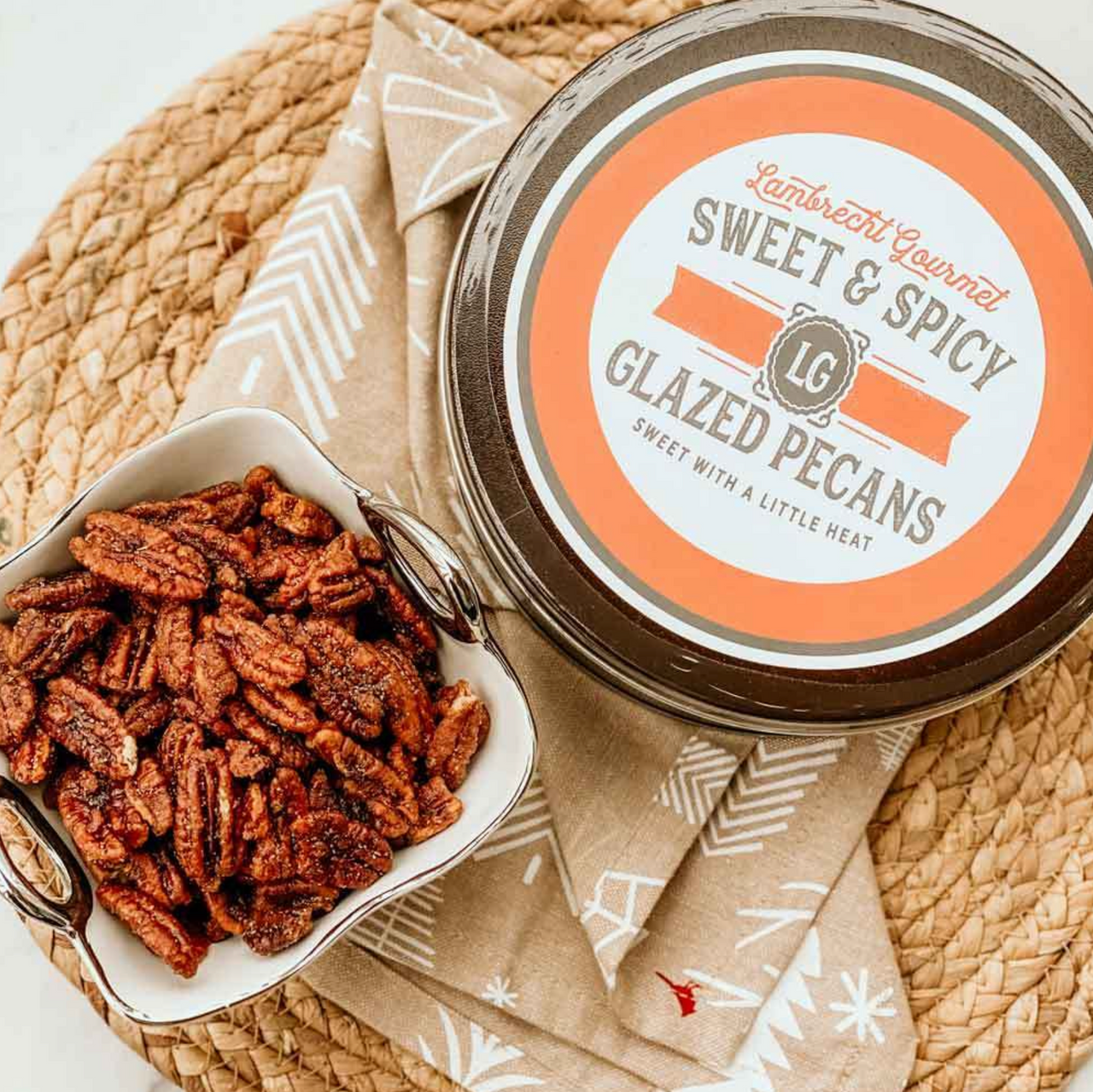 Sweet & Spicy Glazed Pecans