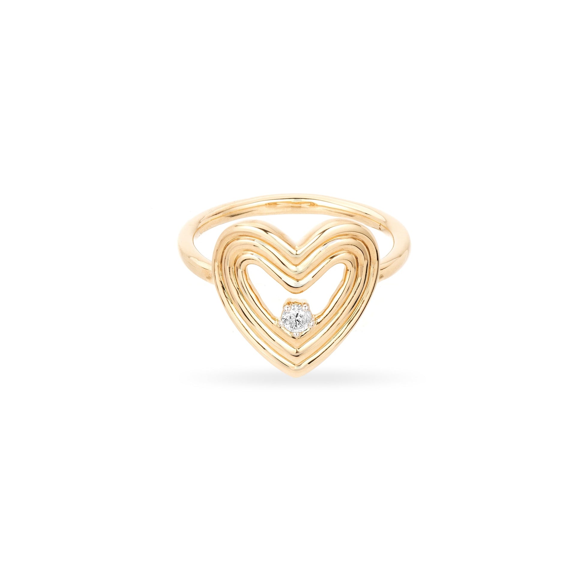 Groovy Diamond Heart Ring - Y14