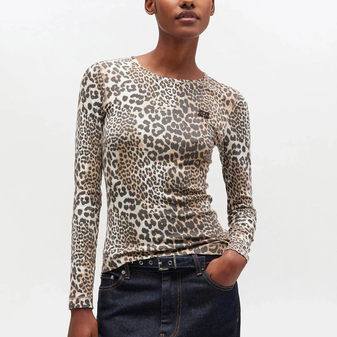 Soft Cotton Rib Leo Long Sleeve