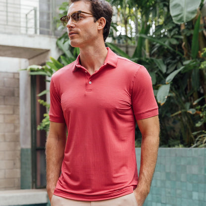 Copa SS Polo - Red Clay Solid