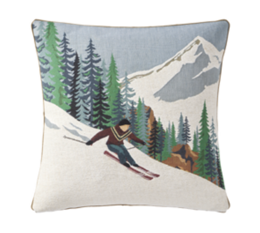 Ski Hop Decorative Pillow