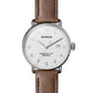 Canfield 43MM Alabaster Watch | Dark Nut Brown Strap