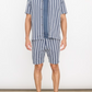 Jacquard Stripe Short Sleeve Button Down