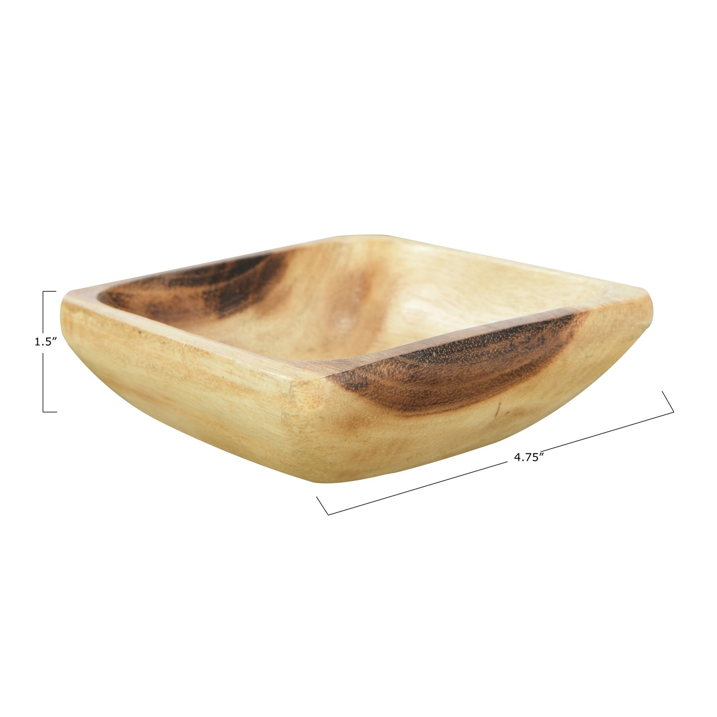 Acacia Wood Bowls - Square - Set of 3