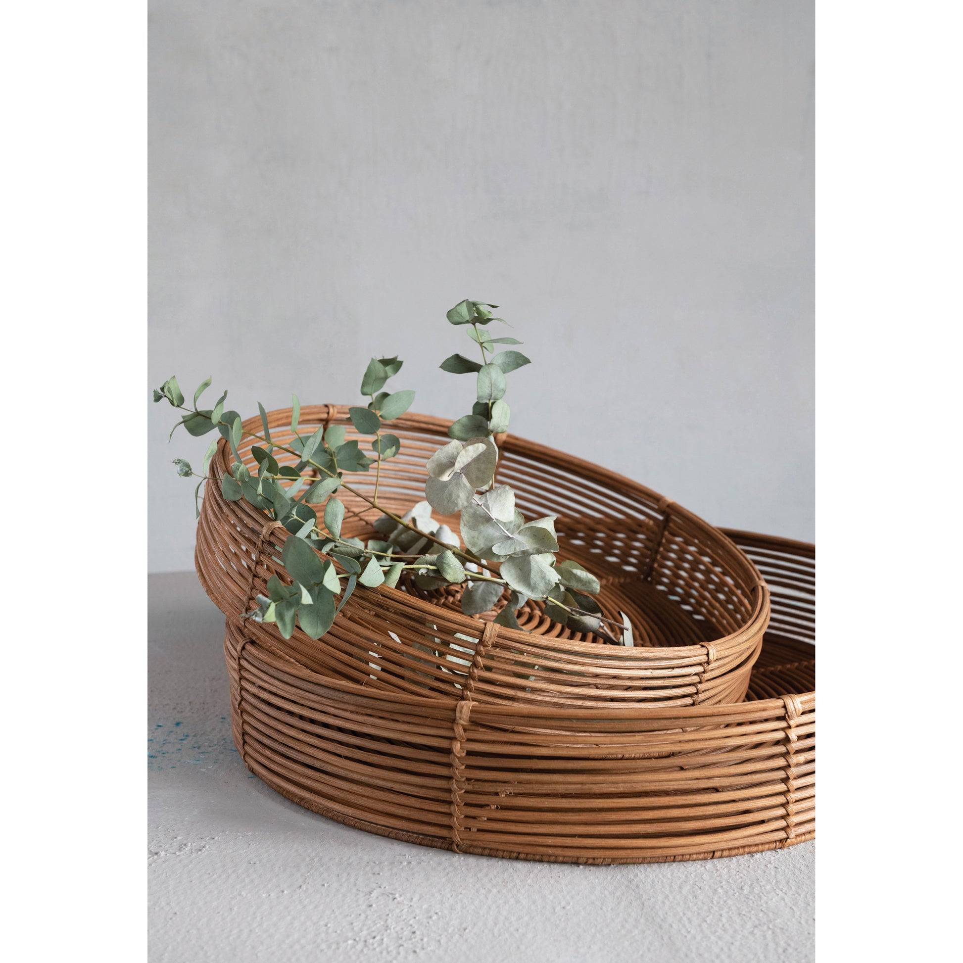 Hand-Woven Rattan Tray