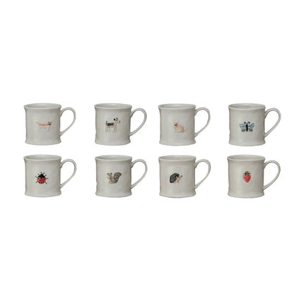 Embossed Stoneware Mug - 8oz