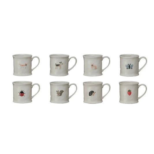 Embossed Stoneware Mug - 8oz