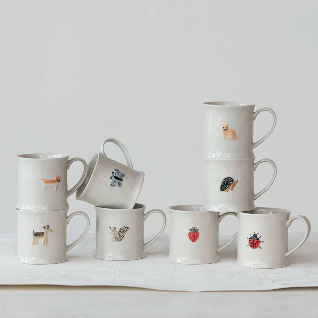 Embossed Stoneware Mug - 8oz