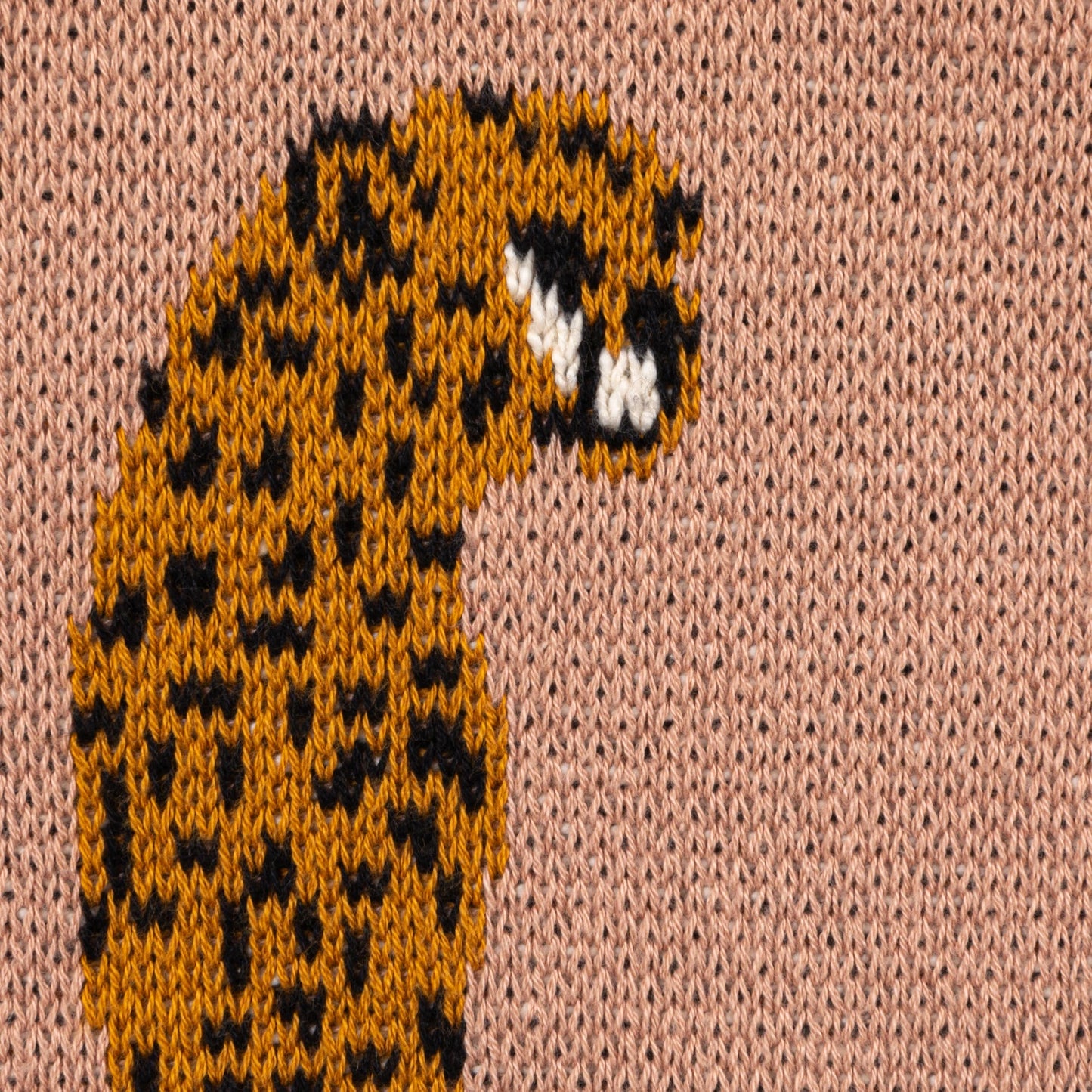 Cotton Knit Throw with Cheetahs