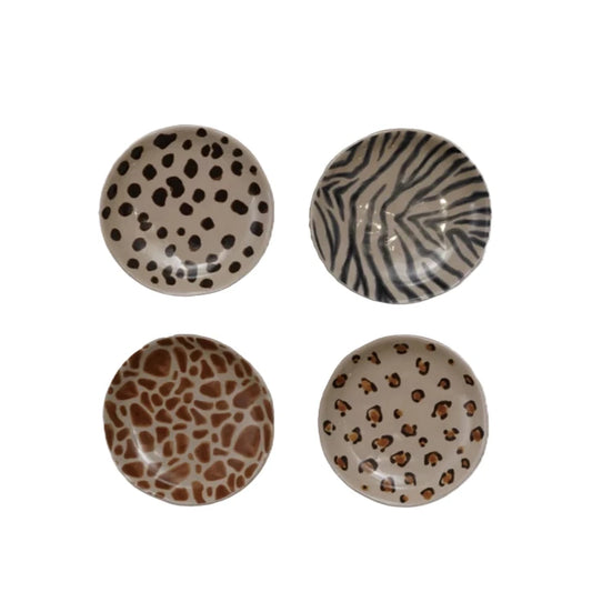 Animal Print Stoneware Dish