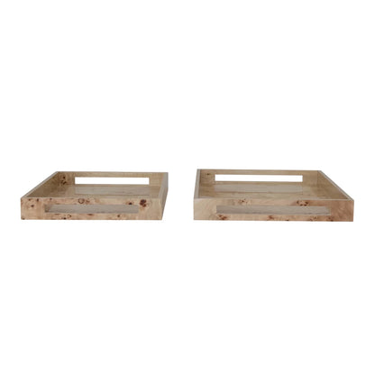 Burl Wood Veneer Tray