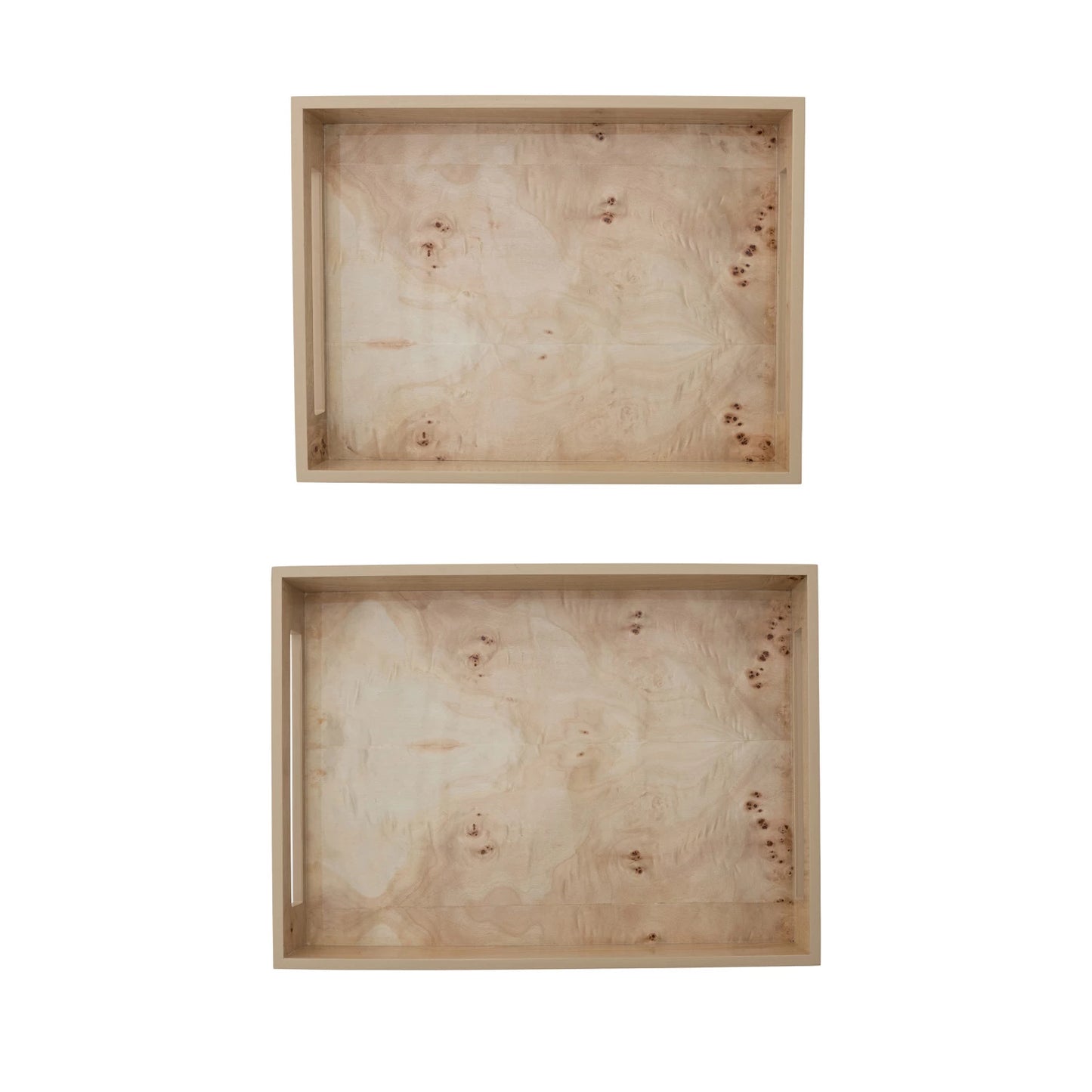 Burl Wood Veneer Tray