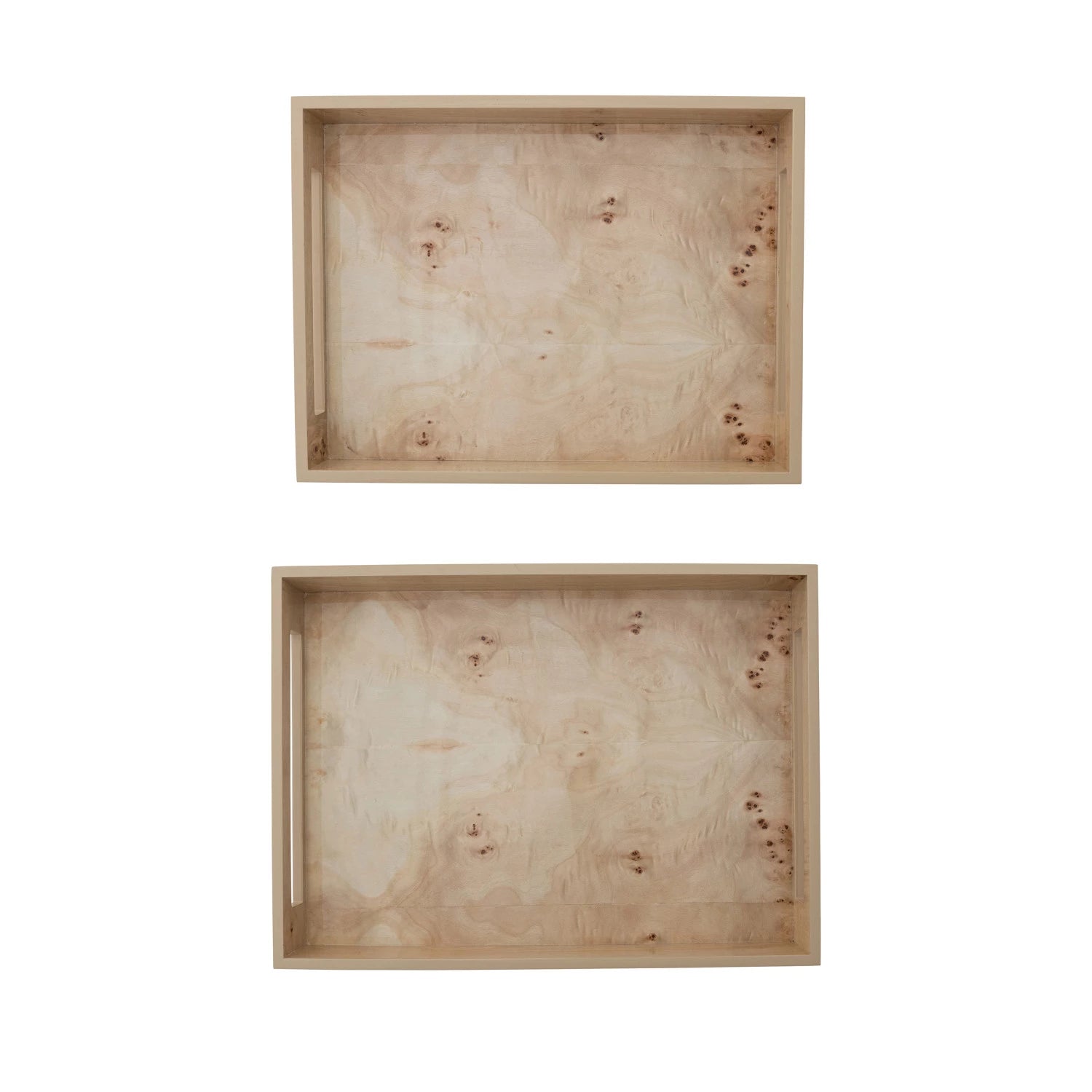Burl Wood Veneer Tray