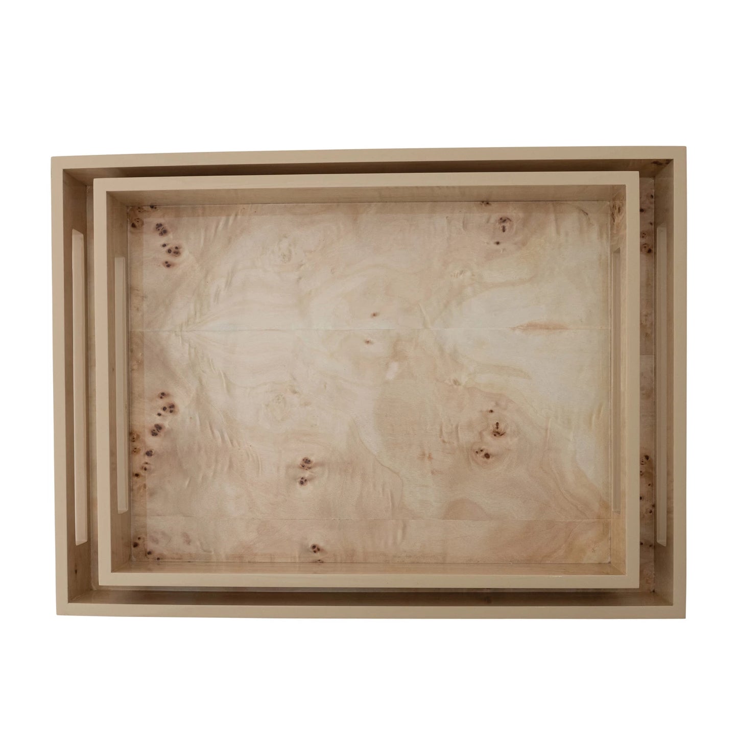 Burl Wood Veneer Tray