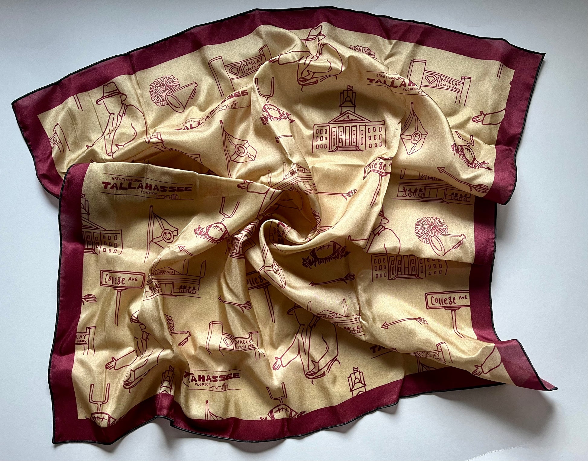 Tallahassee Toile Silk Scarf