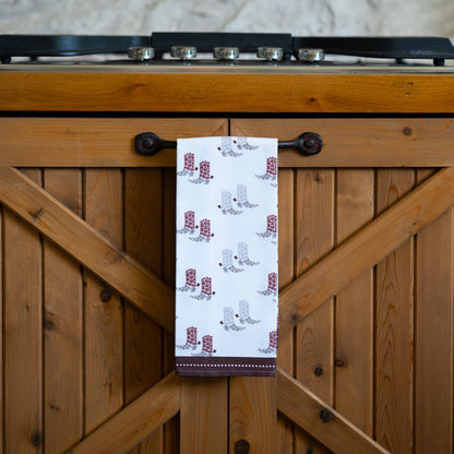 Texas Cowboy Boot Tea Towel