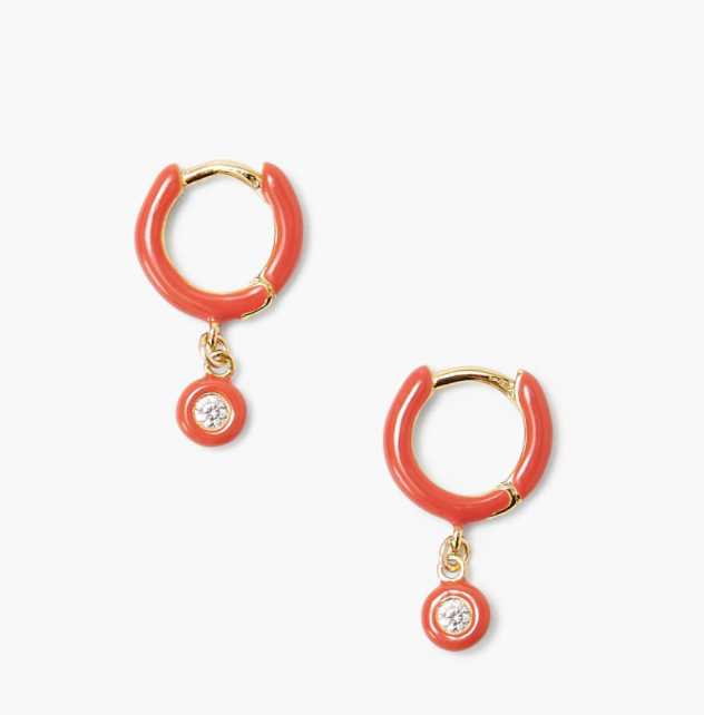 Carrie Enamel Hoop Earring