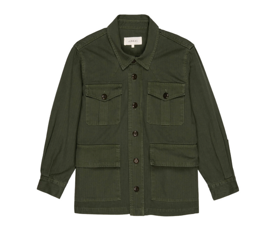 Pleated Army Jacket