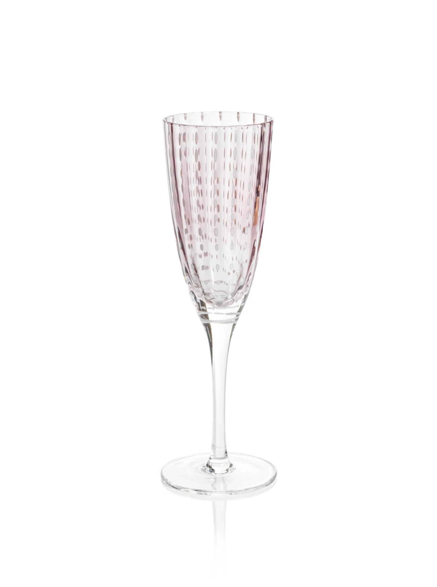 Portofino White Dot Champagne Flute