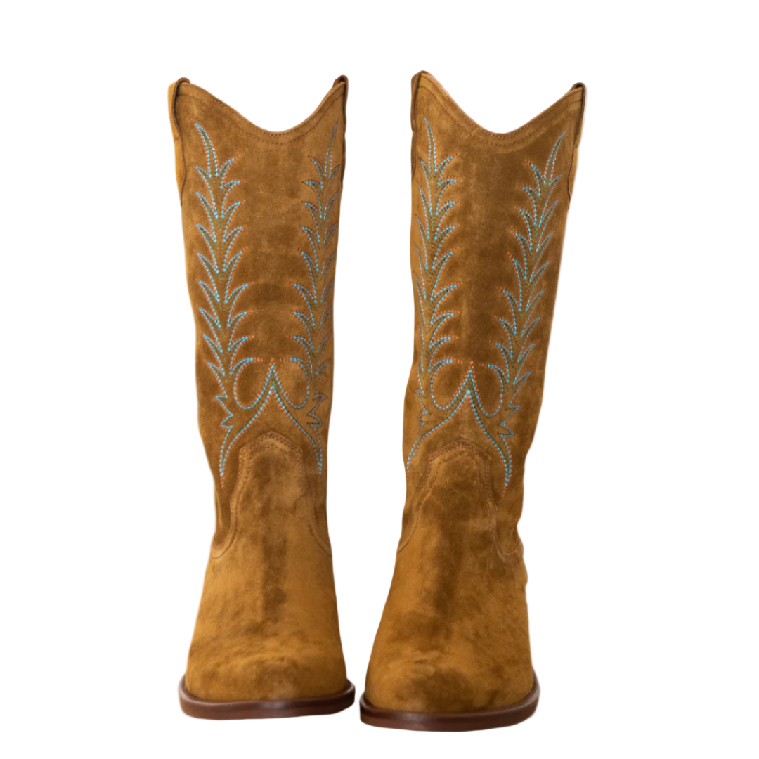 Goldie Embroidered Long Boots