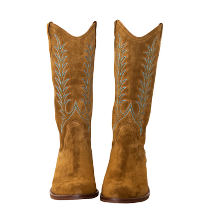 Goldie Embroidered Long Boots