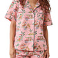 Short PJ Set - Cabana Cats | Peach Daiquiri