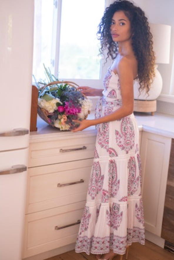 mandy maxi dress Mandy Lavender Embroidered Smocked Maxi Dress Thread + Vine Boutique