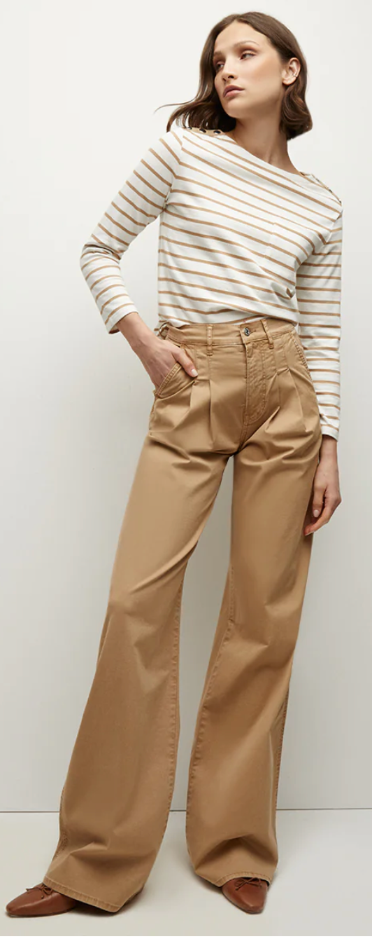 Mia Wide-Leg Pleated Pant