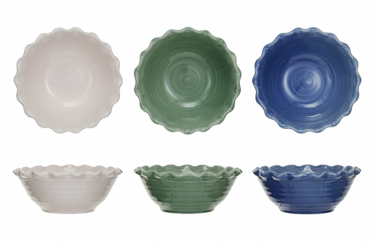 Stoneware Bowl | Scalloped Edge