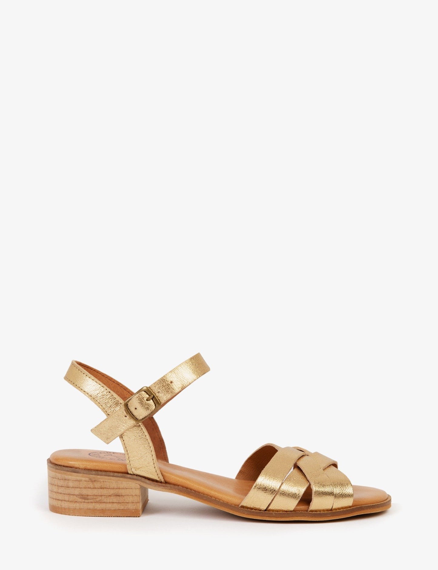 Heeled Shepherdess Leather Sandal