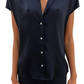 Cap Sleeve Ruched Back Blouse