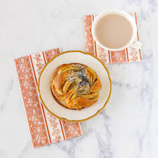 Pumpkin Burleigh Stripe Guest Napkin - Pack of 16