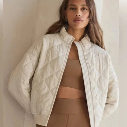 Lights at Night Quilted Jacket - Pumice Stone