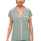 Frida Shortie PJ Set - Eucalyptus | Ivory