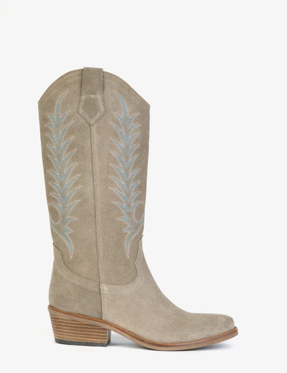 Goldie Embroidered Long Boots