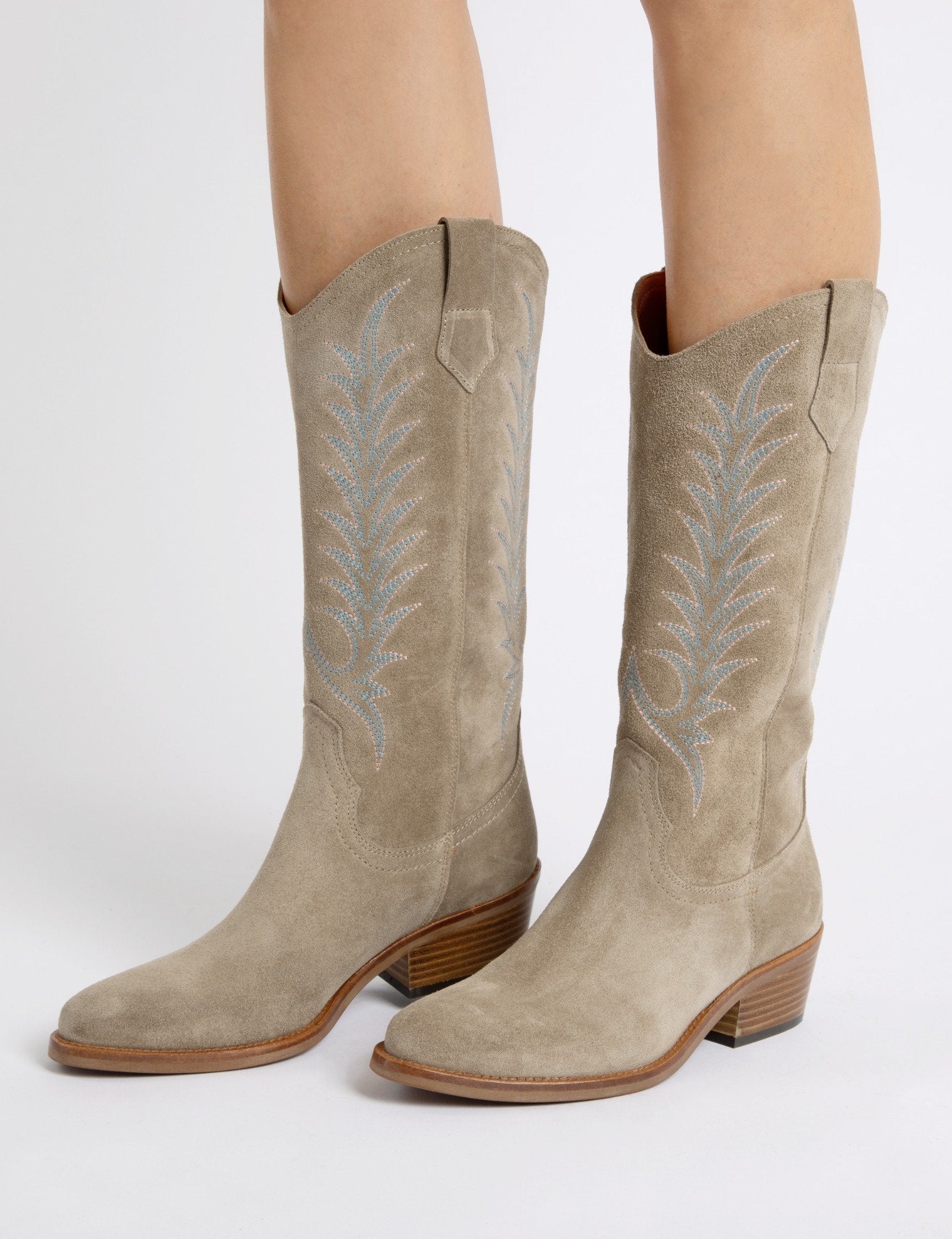 Goldie Embroidered Long Boots