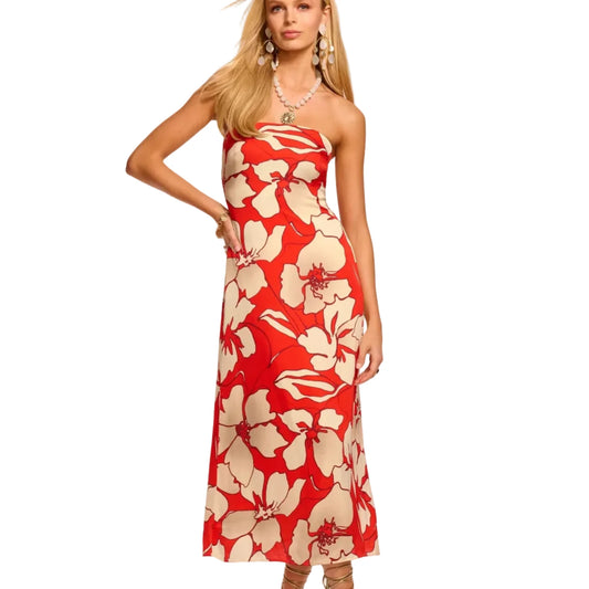 Kamilla Dress - Crimson Floral