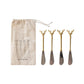 Brass Reindeer Canape Knife Set