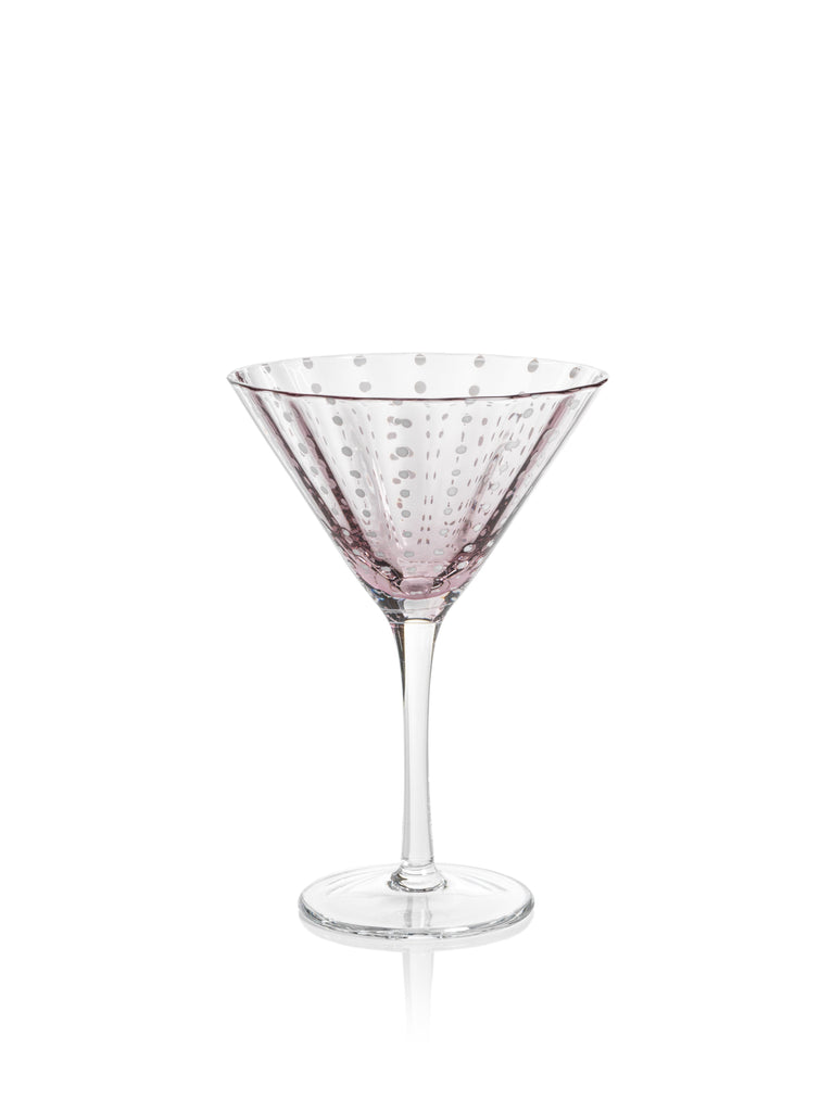 Portofino White Dot Martini Glass